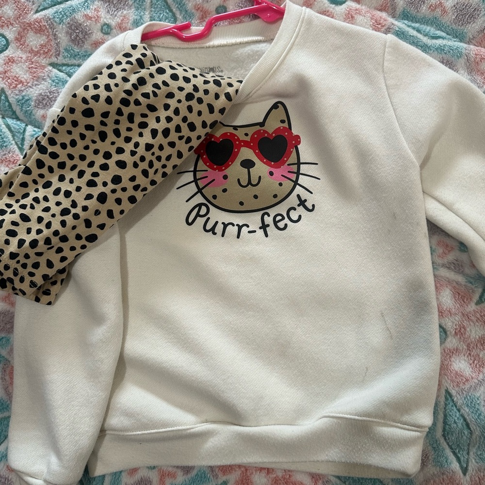 Garanimals White and Black Cat Sweatshirt